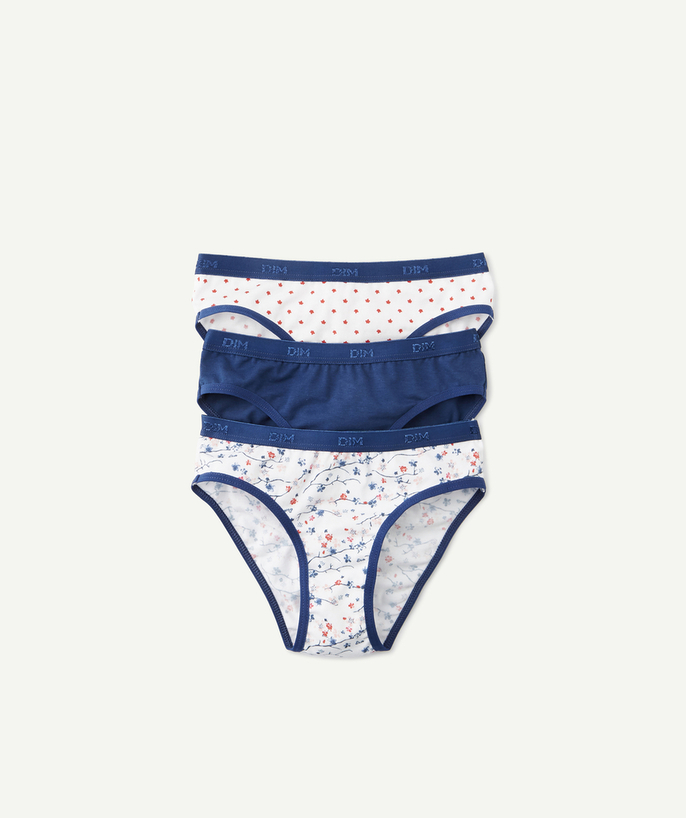   - SET VAN 3 BLAUWE SLIPS MET PRINTS