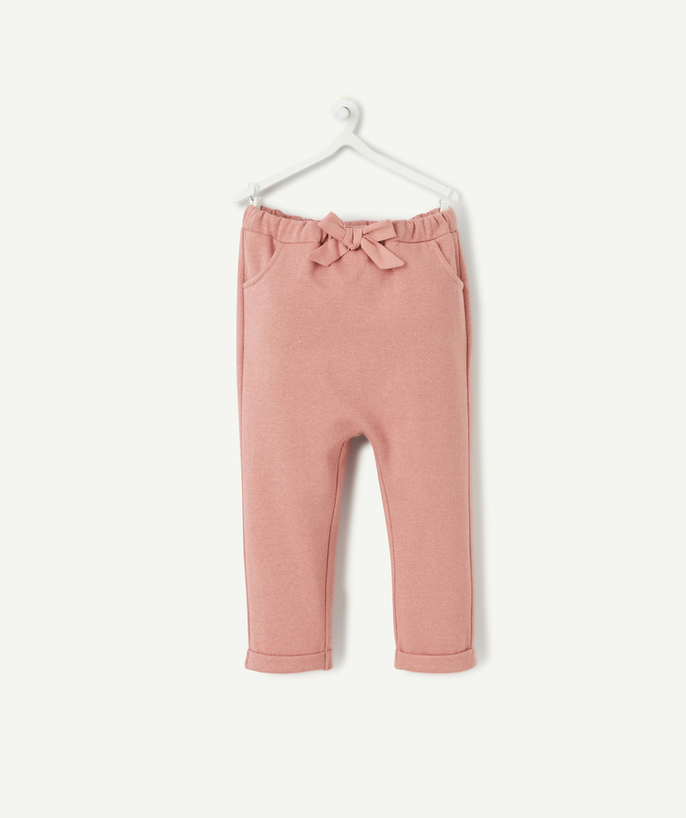   - ROZE JOGGINGBROEK MET GLANZENDE DETAILS BABY MEISJE