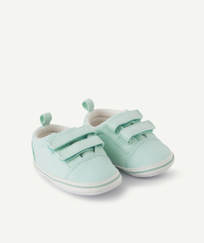 CategoryModel (8824437735566@965)  - CHAUSSON MENTHE STYLE BASKETS À SCRATCHS BÉBÉ FILLE