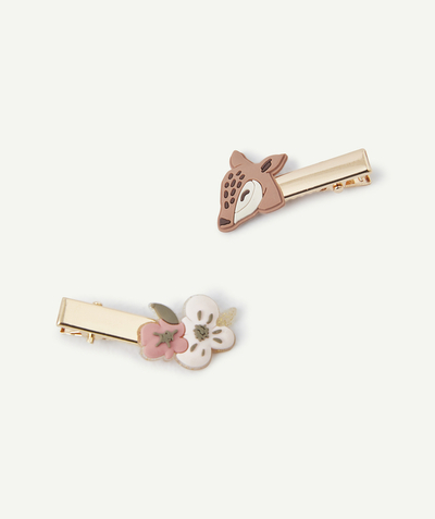 CategoryModel (8821758361742@10155)  - BARRETTES AVEC BICHE ET FLEURS BÉBÉ FILLE