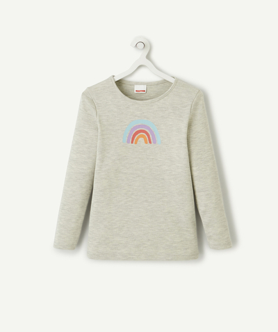 CategoryModel (8825585959054@33)  - DAMART ® - GRIJS T-SHIRT VAN THERMOLACTYL 3, MET REGENBOOGPRINT