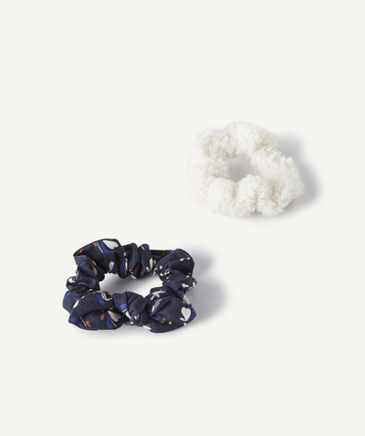 CategoryModel (8824437768334@4514)  - SET VAN 2 HOOFDBANDEN, BLAUW MET KNOPEN EN WIT BOUCLÉ VOOR MEISJES