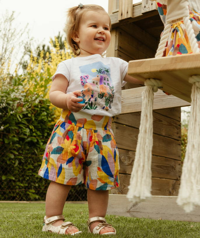   - PROMODxTAO - SOEPELE SHORTS MET KLEURRIJKE BLOEMEN VOOR MEISJES