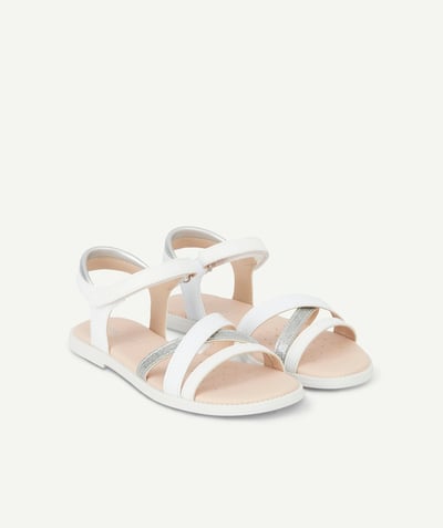 CategoryModel (8824437801102@1865)  - SANDALES À SCRATCH FILLE BLANCHES VERNIES