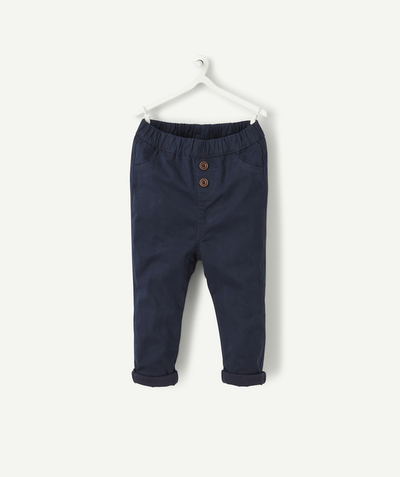 CategoryModel (8824668094606@25)  - PANTALON SAROUEL BLEU MARINE AVEC BOUTONS BÉBÉ GARÇON