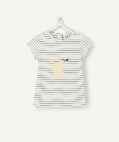 CategoryModel (8825354879118@28)  - SHIRT VOOR BABYMEISJES VAN GROEN EN WIT GESTREEPT BIOLOGISCH KATOEN