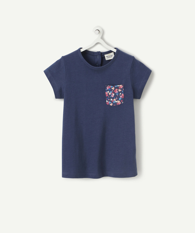 CategoryModel (8824896520334@13)  - T-SHIRT VOOR BABYMEISJES IN BLAUW BIOLOGISCH KATOEN MET HARTJESPRINT