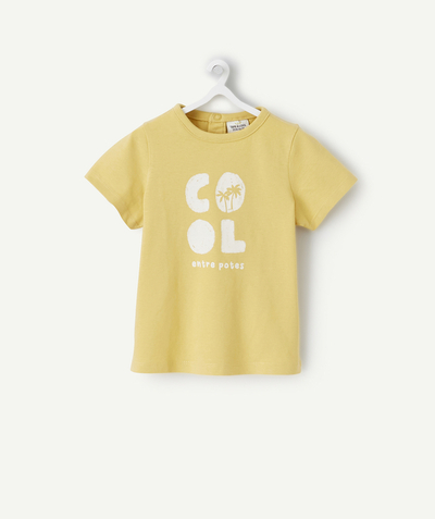 CategoryModel (8824896520334@13)  - T-SHIRT BÉBÉ GARÇON EN FIBRES RECYCLÉES JAUNE AVEC MESSAGE