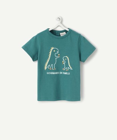 CategoryModel (8824830591118@17)  - T-SHIRT BÉBÉ GARÇON EN FIBRES RECYCLÉES VERT FONCÉ AVEC DINOSAURES