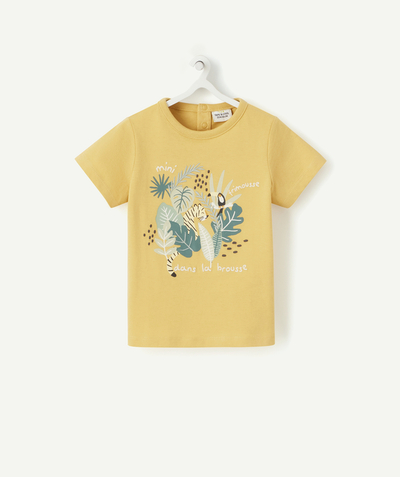 CategoryModel (8826076004494@13)  - T-SHIRT BÉBÉ GARÇON JAUNE EN FIBRES RECYCLÉES AVEC ANIMATION