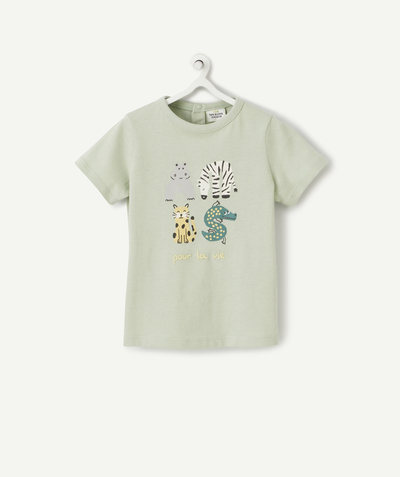 CategoryModel (8824830591118@17)  - T-SHIRT BÉBÉ GARÇON EN FIBRES RECYCLÉES VERT AVEC ANIMAUX