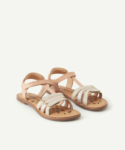 CategoryModel (8826108706958@6)  - SANDALES FILLES DIAMANTO NUDE METALLISE EN CUIR