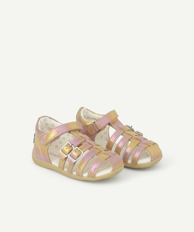 CategoryModel (8826108674190@5)  - SANDALEN BABYMEISJE BIGKRO ROZE VEELKLEURIG VAN LEER