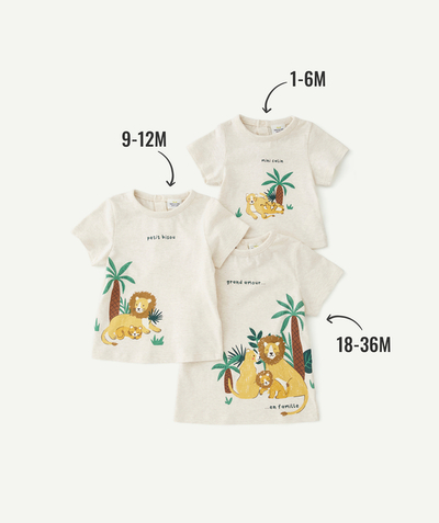 CategoryModel (8824896520334@13)  - GRIJS GECHINEERD SHIRT VOOR BABYJONGENS VAN KATOEN IN THEMA SAVANNE