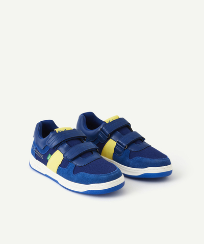 CategoryModel (8821750595726@150)  - JONGENSSNEAKERS KALIDO MARINEBLAUW EN GEEL MET KLITTENBAND