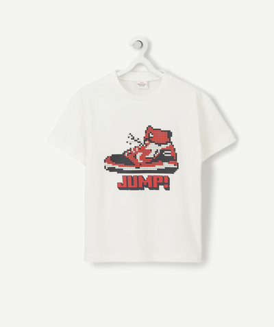 CategoryModel (8821764522126@5512)  - WIT T-SHIRT VOOR JONGENS IN GERECYCLEERD KATOEN MET SNEAKER