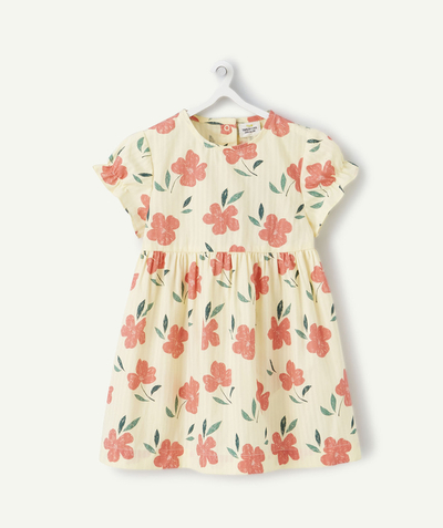 CategoryModel (8824437702798@1096)  - ROBE BÉBÉ FILLE JAUNE EN COTON IMPRIMÉE AVEC FLEURS