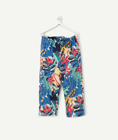 CategoryModel (8826076004494@13)  - PANTALON FLUIDE BÉBÉ FILLE EN COTON IMPRIMÉ TROPICAL