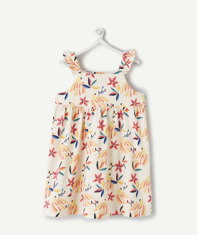 CategoryModel (8821752627342@3679)  - ROBE BÉBÉ FILLE ÉCRU IMPRIMÉ TROPICAL EN COTON BIO