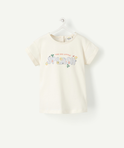 CategoryModel (8821752627342@3679)  - T-SHIRT VOOR BABYMEISJES VAN ECRU BIOLOGISCH KATOEN MET OPSCHRIFT