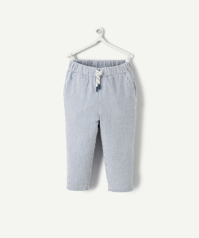 CategoryModel (8824502976654@15)  - PANTALON RELAX BÉBÉ GARÇON EN COTON RAYÉ BLEU ET BLANC