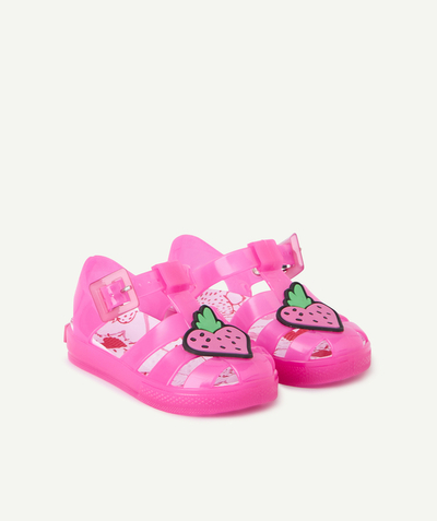 CategoryModel (8821772484750@67)  - roze rubberen sandalen met aardbeienvlek