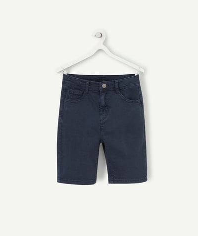 CategoryModel (8824668618894@60)  - BERMUDA SLIM GARÇON BLEU MARINE EN FIBRES RECYCLÉES