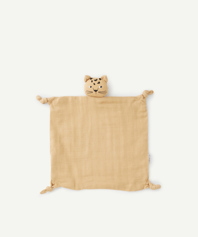   - APRICOT LEOPARD ORGANIC COTTON CUDDLE CLOTH