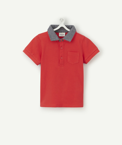 CategoryModel (8824535777422@129)  - POLO BÉBÉ GARÇON ROUGE AVEC DOUBLE COL