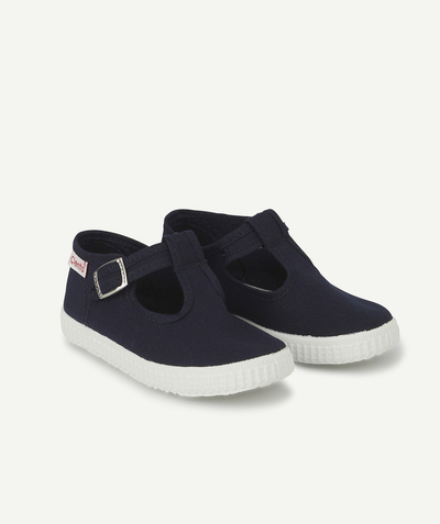 CategoryModel (8826108772494@5)  - BOYS' NAVY BLUE OPEN CANVAS TRAINERS