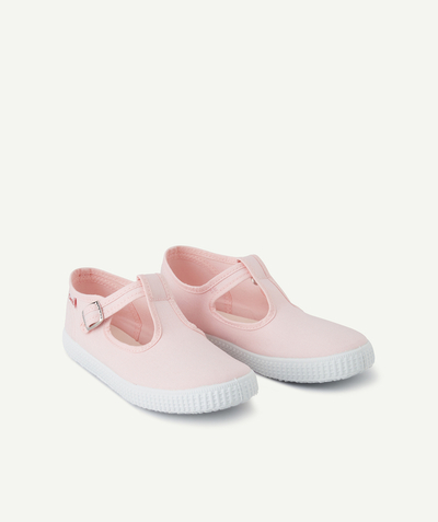 CategoryModel (8825487261838@5)  - GIRLS' PINK OPEN CANVAS TRAINERS