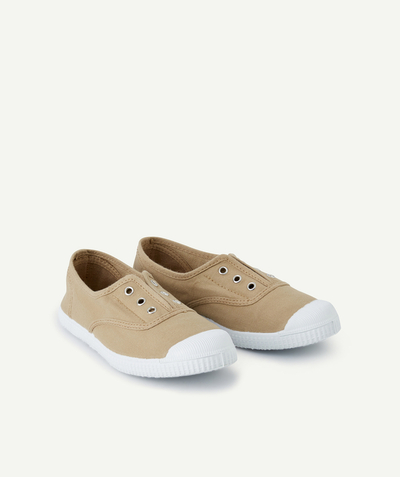 CategoryModel (8824437604494@9716)  - CHILDREN'S BEIGE CANVAS TRAINERS