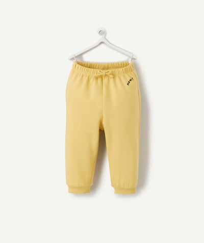 CategoryModel (8824502943886@29)  - JOGGING BÉBÉ GARÇON EN FIBRES RECYCLÉES JAUNE AVEC MESSAGE