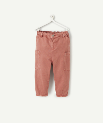 CategoryModel (8824668291214@37)  - PANTALON RELAX BÉBÉ GARÇON EN FIBRES RECYCLÉES ROSE AVEC POCHES