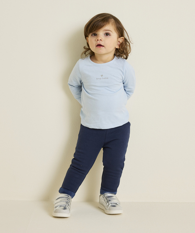 CategoryModel (8824667570318@1416)  - t-shirt manches longues bébé fille en coton bio bleu ciel pastel avec message trop belle