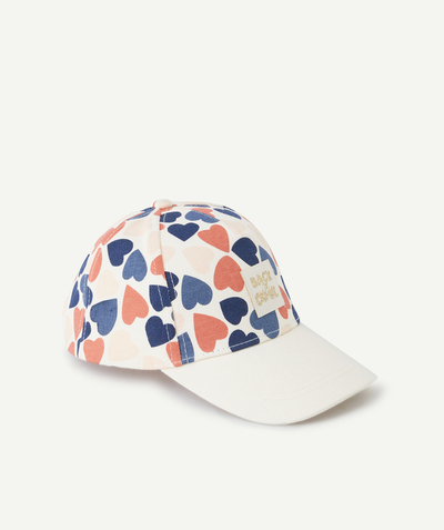 CategoryModel (8821759541390@69)  - CASQUETTE FILLE EN COTON ET IMPRIMÉ COEURS COLORÉS