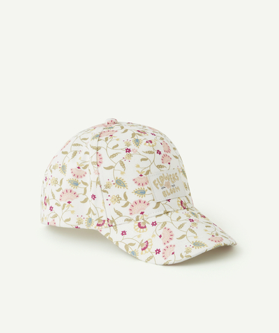 CategoryModel (8824503042190@78)  - GIRLS' CAP WITH A FLORAL PRINT AND SPARKLING MESSAGE