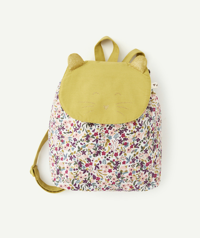 CategoryModel (8824502976654@15)  - SAC À DOS CHAT BÉBÉ FILLE EN COTON VERT IMPRIMÉ FLEURI