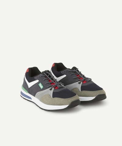 CategoryModel (8824503074958@62)  - MARINEBLAUWE EN GRIJZE COLORBLOCK SNEAKERS MET VETERS VOOR JONGENS