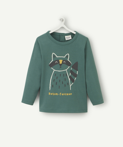 CategoryModel (8824502943886@29)  - T-SHIRT BÉBÉ GARÇON EN COTON BIO VERT AVEC RATON FARCEUR