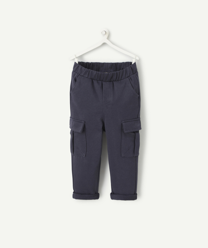   - RELAX BROEK IN MARINEBLAUW BIOLOGISCH KATOEN VOOR BABYJONGENS