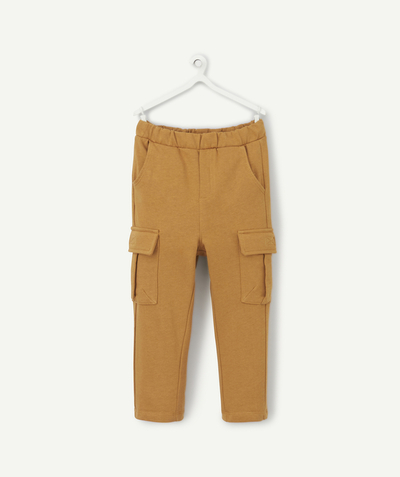 CategoryModel (8821758296206@2656)  - PANTALON RELAX BÉBÉ GARÇON EN COTON BIO MARRON ET POCHES CARGO