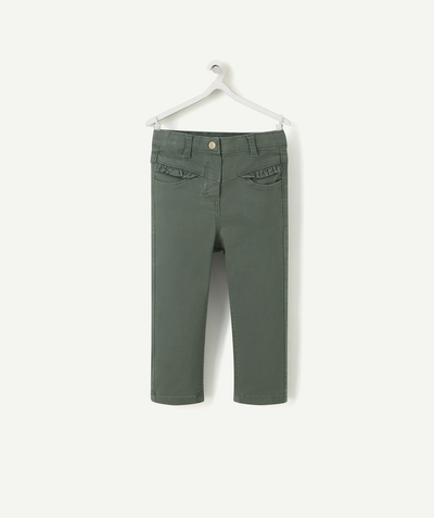 CategoryModel (8824437702798@1096)  - PANTALON SLIM BÉBÉ FILLE VERT AVEC POCHES VOLANTÉES