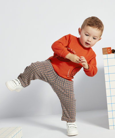 CategoryModel (8825519800462@711)  - PANTALON BÉBÉ GARÇON À CARREAUX BLEU ET MARRON