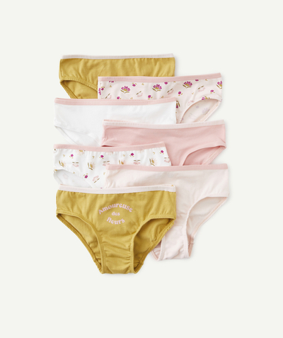 CategoryModel (8825586319502@149)  - LOT DE 7 CULOTTES FILLE EN COTON BIO UNIES ET FLEURIES