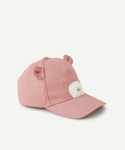 CategoryModel (8824502943886@29)  - CASQUETTE OURS BÉBÉ FILLE ROSE AVEC PETITES OREILLES