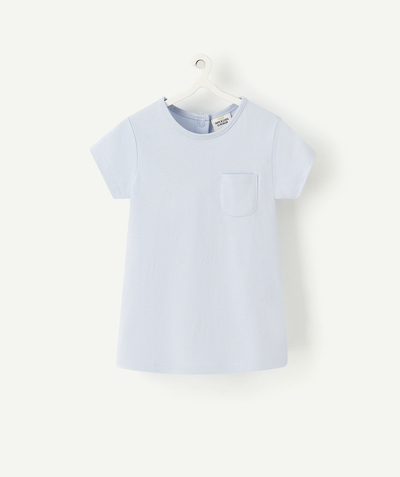 CategoryModel (8824437670030@2163)  - T-SHIRT BÉBÉ FILLE EN COTON BIO BLEU PÂLE