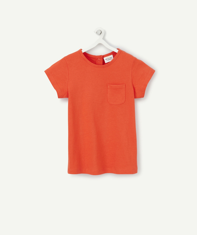 CategoryModel (8826108674190@5)  - T-SHIRT BÉBÉ FILLE EN COTON BIO ROuGE