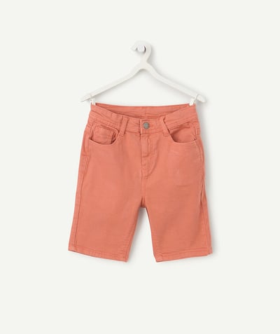 CategoryModel (8824765546638@63)  - Slim shorts voor jongens in baksteenrode gerecyclede vezels