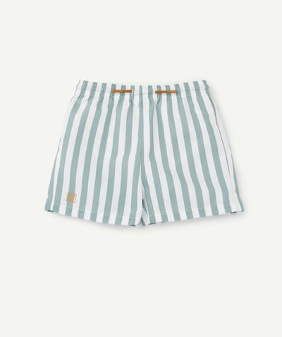 CategoryModel (8826403717262@22)  - SHORT DE BAIN BÉBÉ GARÇON RAYÉ BLANC ET VERT